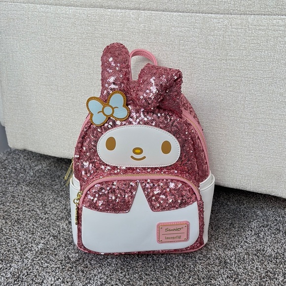 Loungefly Handbags - Pink Glitter My Melody Backpack